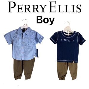 NWT Perry Ellis 3 Piece Jogger Set, 24 Months